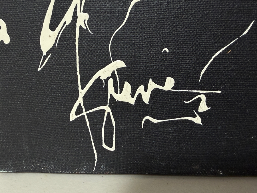 Gerrit Greve (1948-2024, Cardiff by the Sea, CA) Original Acrylic Drip Painting On Canvas  Signed Lower Left 32 X 36 Estimate $1,200 - $1,400 [Photo 5]