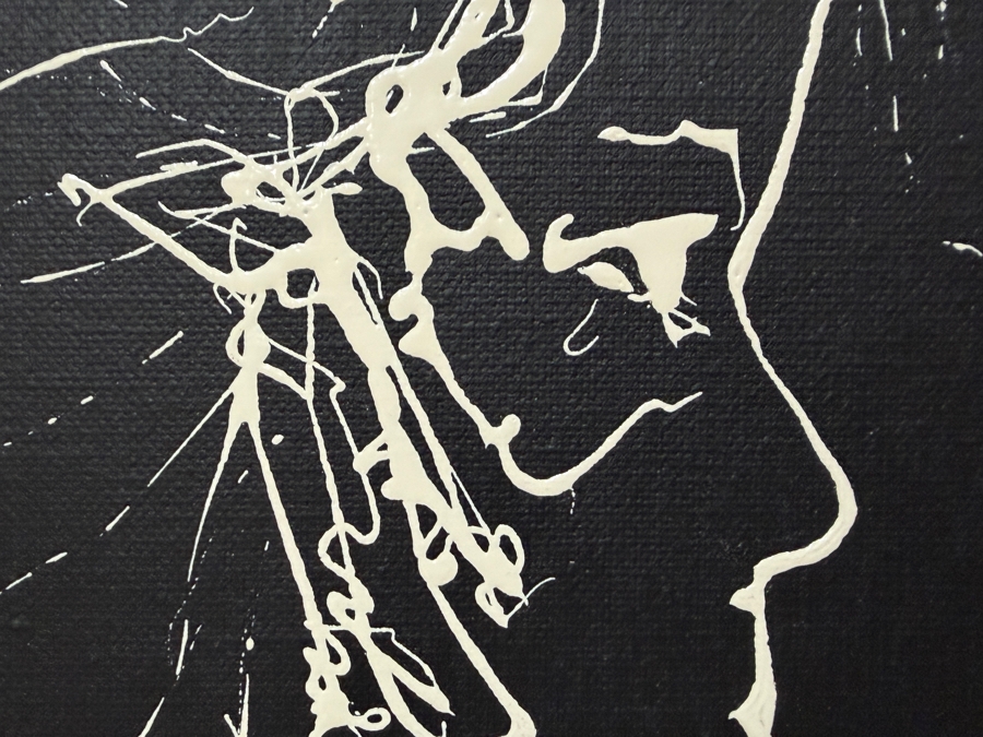 Gerrit Greve (1948-2024, Cardiff by the Sea, CA) Original Acrylic Drip Painting On Canvas  Signed Lower Left 32 X 36 Estimate $1,200 - $1,400 [Photo 3]