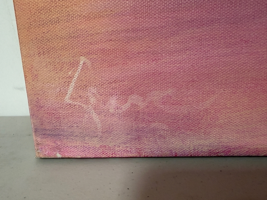 Gerrit Greve (1948-2024, Cardiff by the Sea, CA) Original Acrylic Painting On Canvas Titled 'Ships' 2023 Signed Lower Left And Verso 36 X 36 Estimate $1,300 - $1,600 [Photo 5]