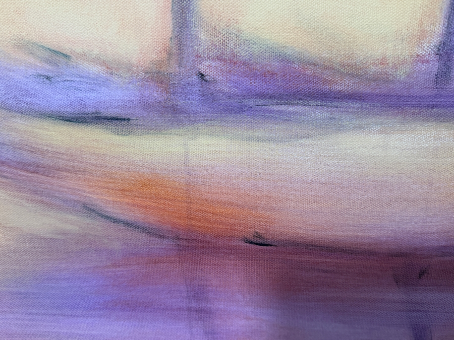 Gerrit Greve (1948-2024, Cardiff by the Sea, CA) Original Acrylic Painting On Canvas Titled 'Ships' 2023 Signed Lower Left And Verso 36 X 36 Estimate $1,300 - $1,600 [Photo 4]