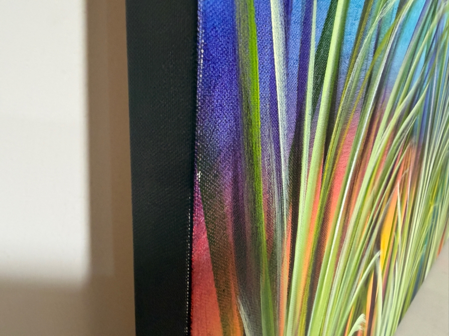 Gerrit Greve (1948-2024, Cardiff by the Sea, CA) Original Acrylic Painting On Canvas Titled 'Birthday Reeds' 2019 Signed Lower Left And Verso 48 X 24 Estimate $1,200 - $1,400 [Photo 5]