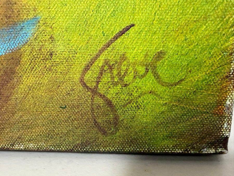 Gerrit Greve (1948-2024, Cardiff by the Sea, CA) Original Acrylic Painting On Canvas Titled 'Wonderment 10' 2016 Signed Lower Right And Verso 40 X 30 Estimate $1,200 - $1,500 [Photo 4]