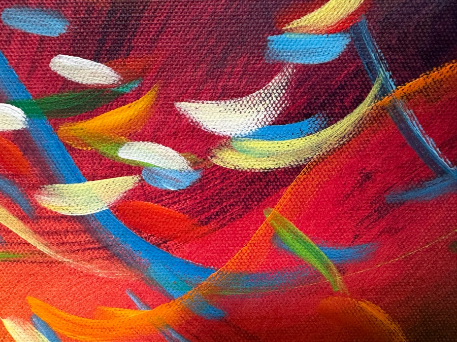 Gerrit Greve (1948-2024, Cardiff by the Sea, CA) Original Acrylic Painting On Canvas Titled 'Wonderment 10' 2016 Signed Lower Right And Verso 40 X 30 Estimate $1,200 - $1,500 [Photo 3]