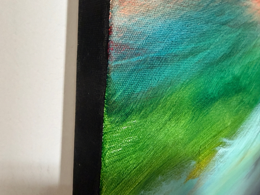 Gerrit Greve (1948-2024, Cardiff by the Sea, CA) Original Acrylic Painting On Canvas Titled 'Painted Ocean' 2015 Signed Verso 40 X 30 Estimate $1,200 - $1,500 [Photo 4]