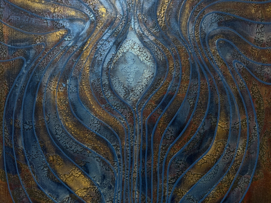 Gerrit Greve (1948-2024, Cardiff by the Sea, CA) Original Acrylic Painting On Canvas Titled 'Journey 120' 2007 Signed Verso 24 X 48 Estimate $1,200 - $1,400 [Photo 2]