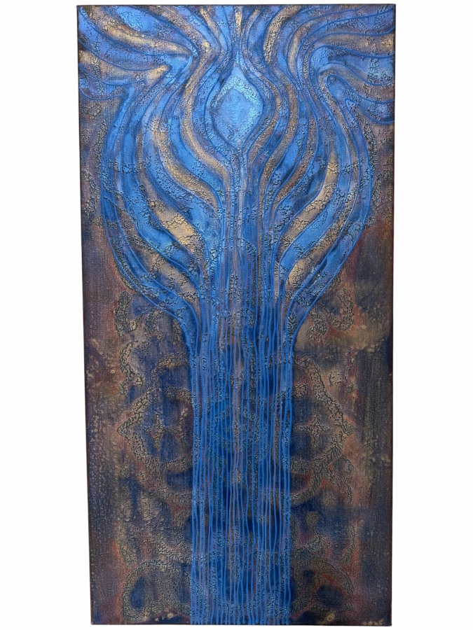 Gerrit Greve (1948-2024, Cardiff by the Sea, CA) Original Acrylic Painting On Canvas Titled 'Journey 120' 2007 Signed Verso 24 X 48 Estimate $1,200 - $1,400
