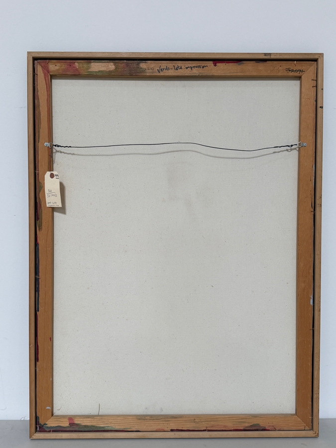Gerrit Greve (1948-2024, Cardiff by the Sea, CA) Original Acrylic Painting On Canvas Titled 'Verid - Late Impression'  Signed Lower Right 30 X 40 Estimate $1,200 - $1,500 [Photo 6]
