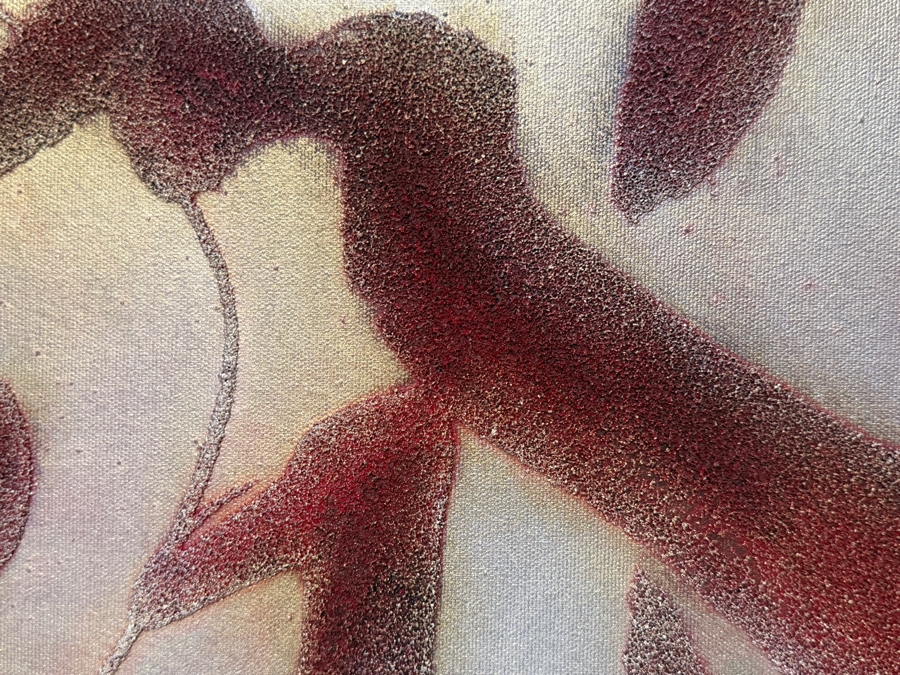 Gerrit Greve (1948-2024, Cardiff by the Sea, CA) Original Acrylic And Sand Painting On Canvas Titled 'Celebration Of Language' 2006 Signed Verso 36 X 48 Estimate $1,700 - $2,200 [Photo 3]