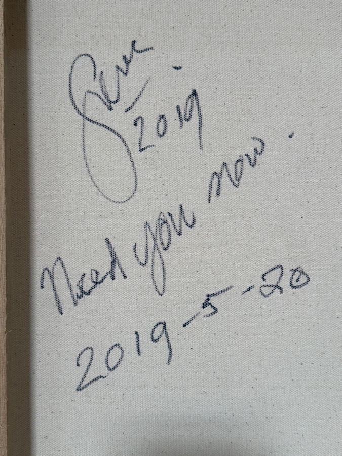 Gerrit Greve (1948-2024, Cardiff by the Sea, CA) Original Acrylic Painting On Canvas Titled 'Need You Now' 2019 Signed Verso 48 X 36 Estimate $1,700 - $2,200 [Photo 6]