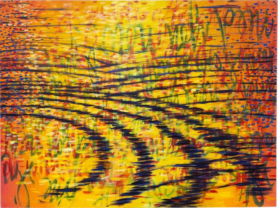 Gerrit Greve (1948-2024, Cardiff by the Sea, CA) Original Acrylic Painting On Canvas Titled 'Need You Now' 2019 Signed Verso 48 X 36 Estimate $1,700 - $2,200