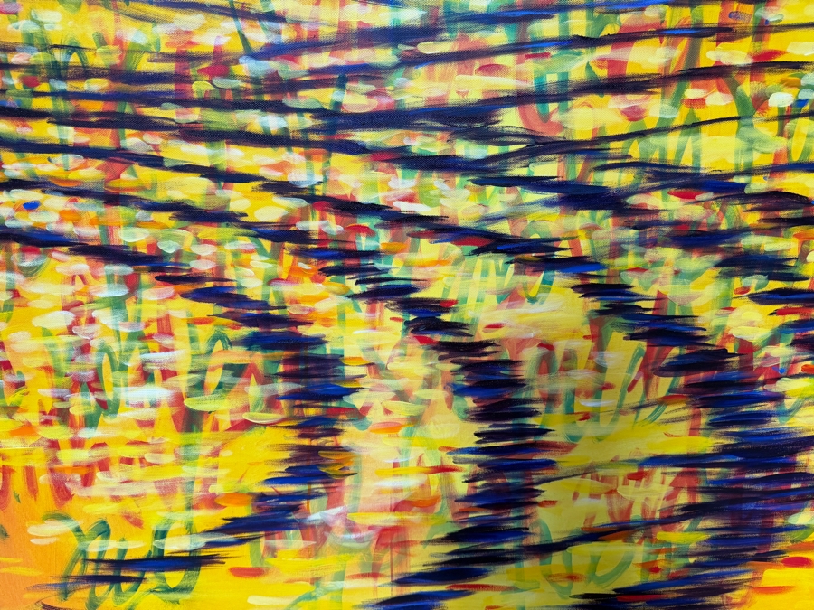 Gerrit Greve (1948-2024, Cardiff by the Sea, CA) Original Acrylic Painting On Canvas Titled 'Need You Now' 2019 Signed Verso 48 X 36 Estimate $1,700 - $2,200 [Photo 2]
