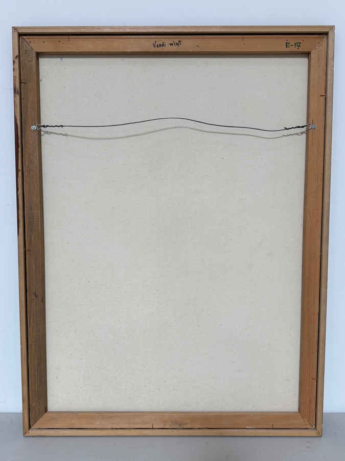 Gerrit Greve (1948-2024, Cardiff by the Sea, CA) Original Acrylic Painting On Canvas Titled 'Verdi Mint'  Signed Lower Right 30 X 40 Estimate $1,200 - $1,500 [Photo 5]