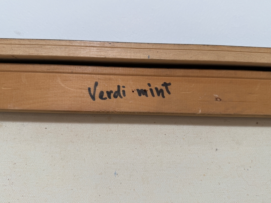 Gerrit Greve (1948-2024, Cardiff by the Sea, CA) Original Acrylic Painting On Canvas Titled 'Verdi Mint'  Signed Lower Right 30 X 40 Estimate $1,200 - $1,500 [Photo 6]