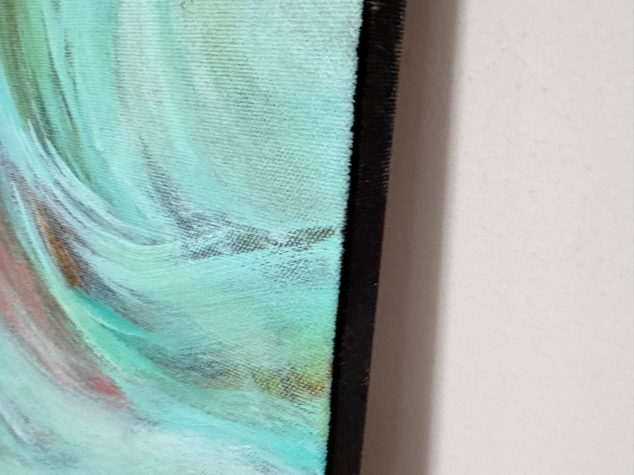 Gerrit Greve (1948-2024, Cardiff by the Sea, CA) Original Acrylic Painting On Canvas Titled 'Tumultuous Surf' 2018 Signed Verso 36 X 24 Estimate $900 - $1,100 [Photo 4]