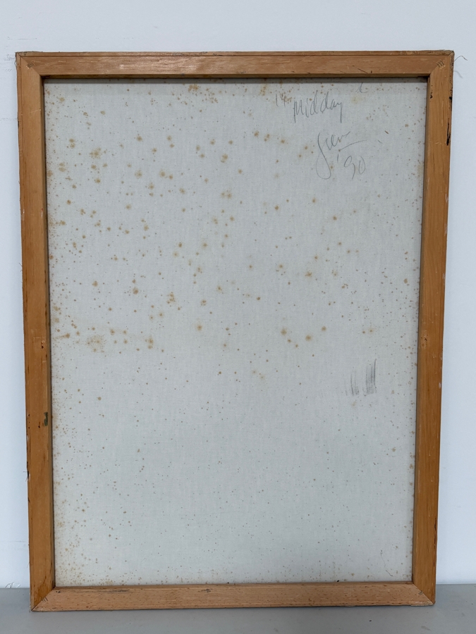 Gerrit Greve (1948-2024, Cardiff by the Sea, CA) Original Acrylic Painting On Canvas Titled 'Midday' 1990 Signed Lower Right And Verso 30 X 40 Estimate $1,200 - $1,500 [Photo 5]