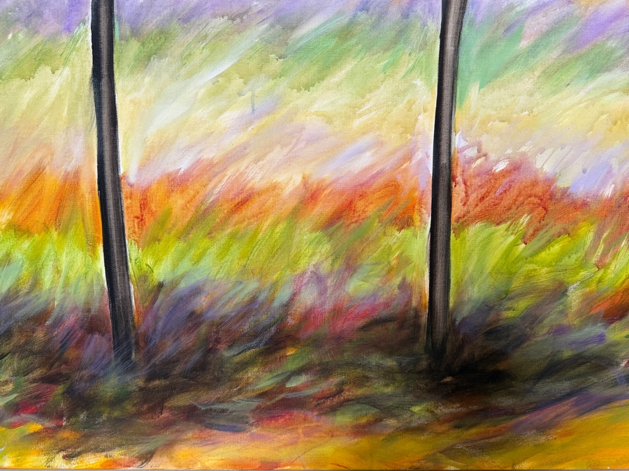 Gerrit Greve (1948-2024, Cardiff by the Sea, CA) Original Acrylic Painting On Canvas Titled 'Mindscape 136' 2021 Signed Lower Left And Verso 30 X 40 Estimate $1,200 - $1,500 [Photo 3]