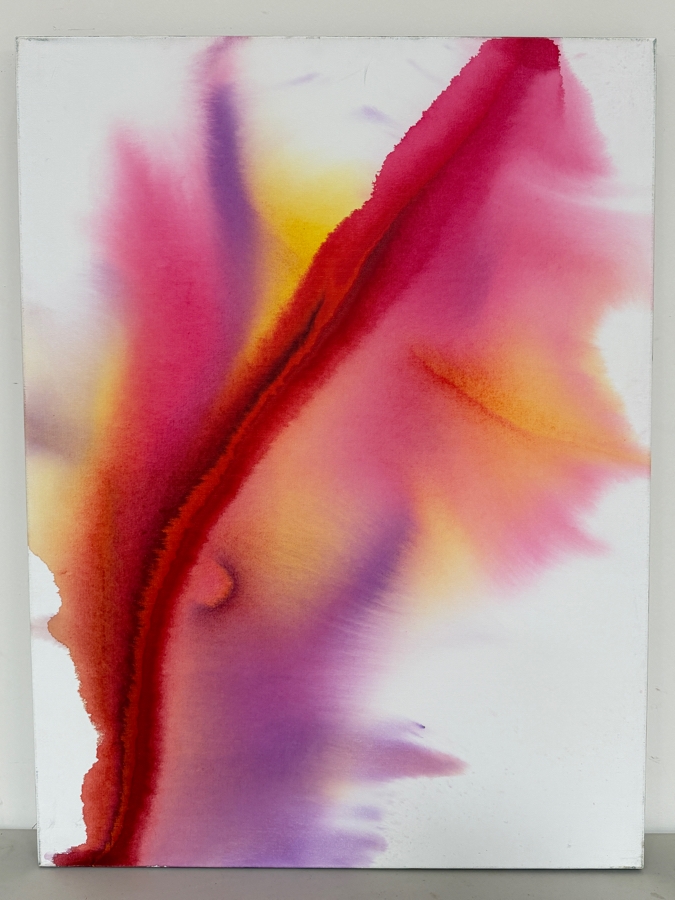 Gerrit Greve (1948-2024, Cardiff by the Sea, CA) Original Acrylic Painting On Canvas Titled 'Flowers' 2020 Signed Verso 30 X 40 Estimate $1,200 - $1,500 [Photo 2]