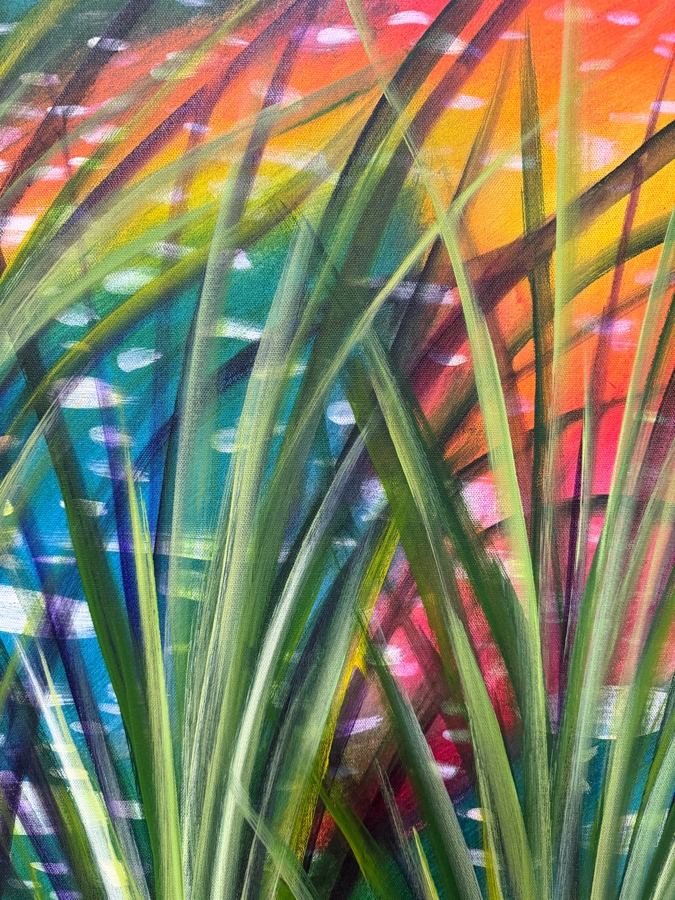 Gerrit Greve (1948-2024, Cardiff by the Sea, CA) Original Acrylic Painting On Canvas Titled 'Reeds 0301' 2021 Signed Verso 30 X 40 Estimate $1,200 - $1,500 [Photo 2]