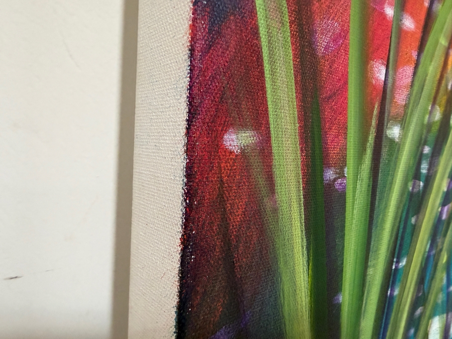 Gerrit Greve (1948-2024, Cardiff by the Sea, CA) Original Acrylic Painting On Canvas Titled 'Reeds 0301' 2021 Signed Verso 30 X 40 Estimate $1,200 - $1,500 [Photo 4]