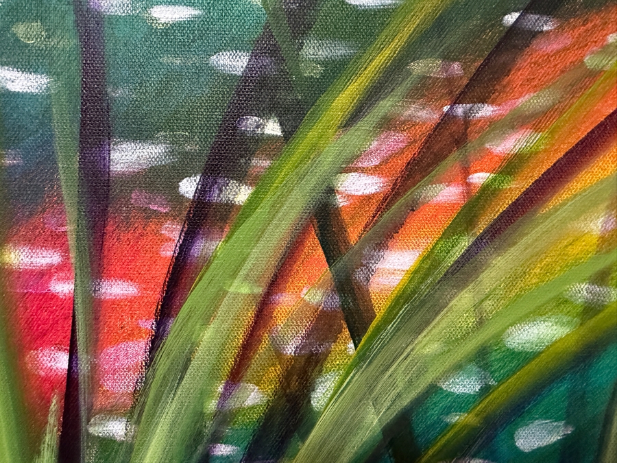 Gerrit Greve (1948-2024, Cardiff by the Sea, CA) Original Acrylic Painting On Canvas Titled 'Reeds 0301' 2021 Signed Verso 30 X 40 Estimate $1,200 - $1,500 [Photo 3]
