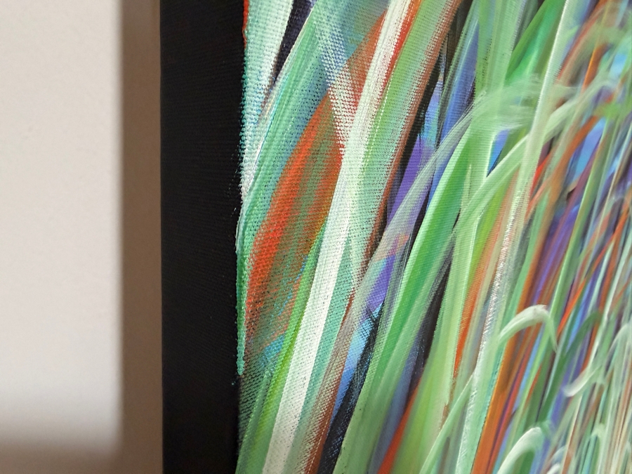Gerrit Greve (1948-2024, Cardiff by the Sea, CA) Original Acrylic Painting On Canvas Titled 'Autumn Reeds' 1997 Signed Lower Left And Verso 36 X 36 Estimate $1,300 - $1,600 [Photo 5]