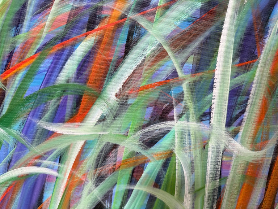 Gerrit Greve (1948-2024, Cardiff by the Sea, CA) Original Acrylic Painting On Canvas Titled 'Autumn Reeds' 1997 Signed Lower Left And Verso 36 X 36 Estimate $1,300 - $1,600 [Photo 2]