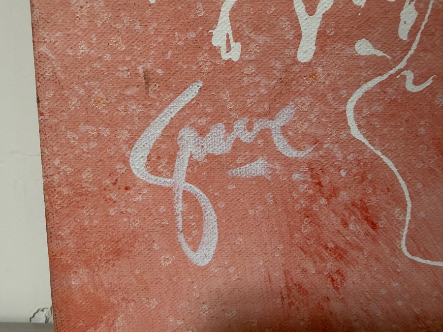 Gerrit Greve (1948-2024, Cardiff by the Sea, CA) Original Acrylic Drip Painting On Canvas Titled '#22'  Signed Lower Left 30 X 40 Estimate $1,200 - $1,500 [Photo 4]