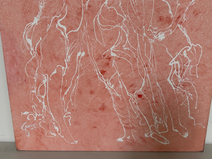 Gerrit Greve (1948-2024, Cardiff by the Sea, CA) Original Acrylic Drip Painting On Canvas Titled '#22'  Signed Lower Left 30 X 40 Estimate $1,200 - $1,500 [Photo 3]