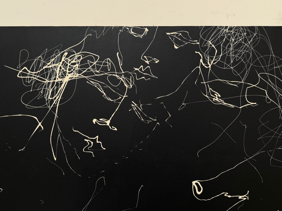 Gerrit Greve (1948-2024, Cardiff by the Sea, CA) Original Acrylic Drip Painting On Canvas Titled 'Engaging Ritual'  Signed Lower Left 40 X 30 Estimate $1,200 - $1,500 [Photo 2]