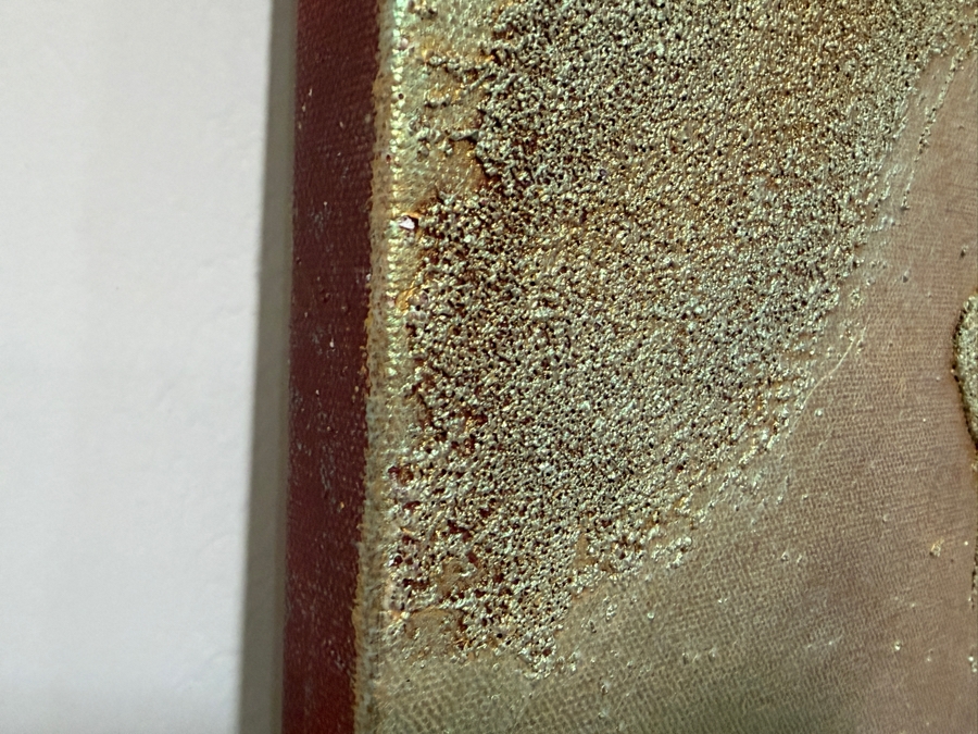 Gerrit Greve (1948-2024, Cardiff by the Sea, CA) Original Acrylic And Sand Painting On Canvas Titled 'God 02'  Signed Verso 48 X 30 Estimate $1,400 - $1,800 [Photo 4]