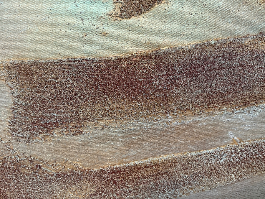 Gerrit Greve (1948-2024, Cardiff by the Sea, CA) Original Acrylic And Sand Painting On Canvas Titled 'God 02'  Signed Verso 48 X 30 Estimate $1,400 - $1,800 [Photo 2]