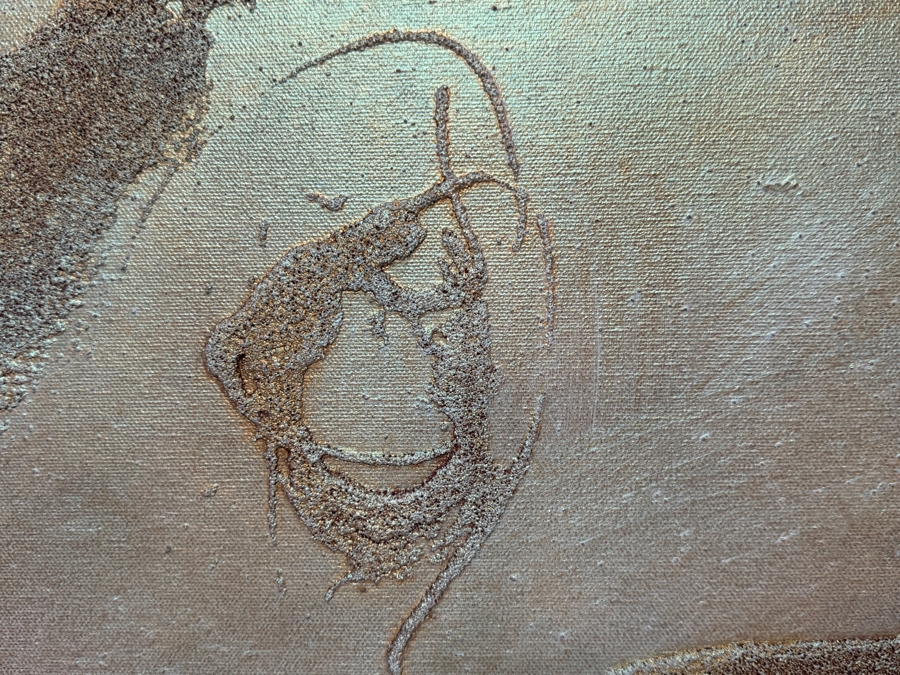 Gerrit Greve (1948-2024, Cardiff by the Sea, CA) Original Acrylic And Sand Painting On Canvas Titled 'God 02'  Signed Verso 48 X 30 Estimate $1,400 - $1,800 [Photo 3]