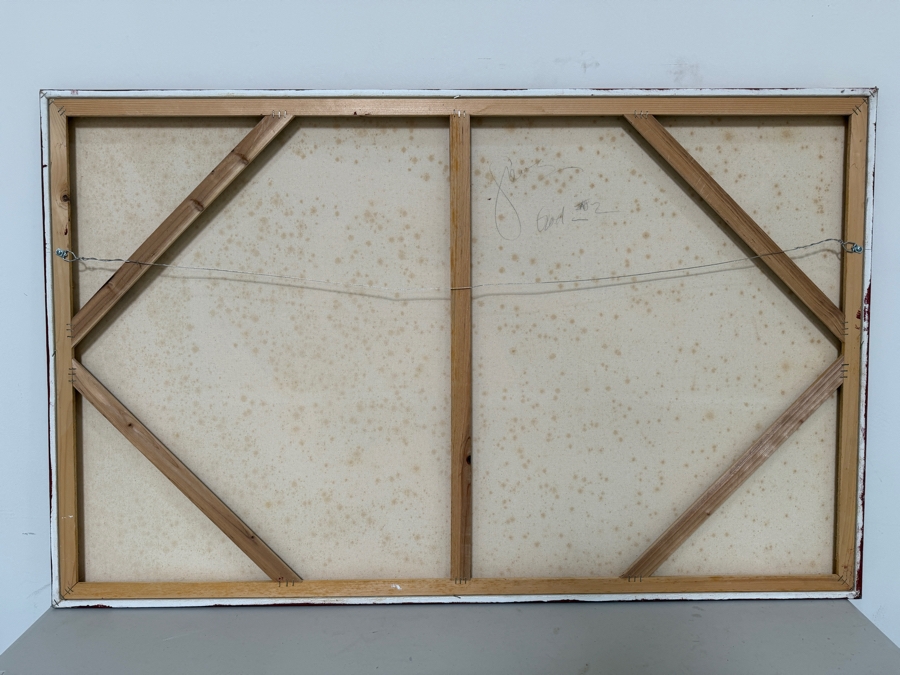 Gerrit Greve (1948-2024, Cardiff by the Sea, CA) Original Acrylic And Sand Painting On Canvas Titled 'God 02'  Signed Verso 48 X 30 Estimate $1,400 - $1,800 [Photo 5]