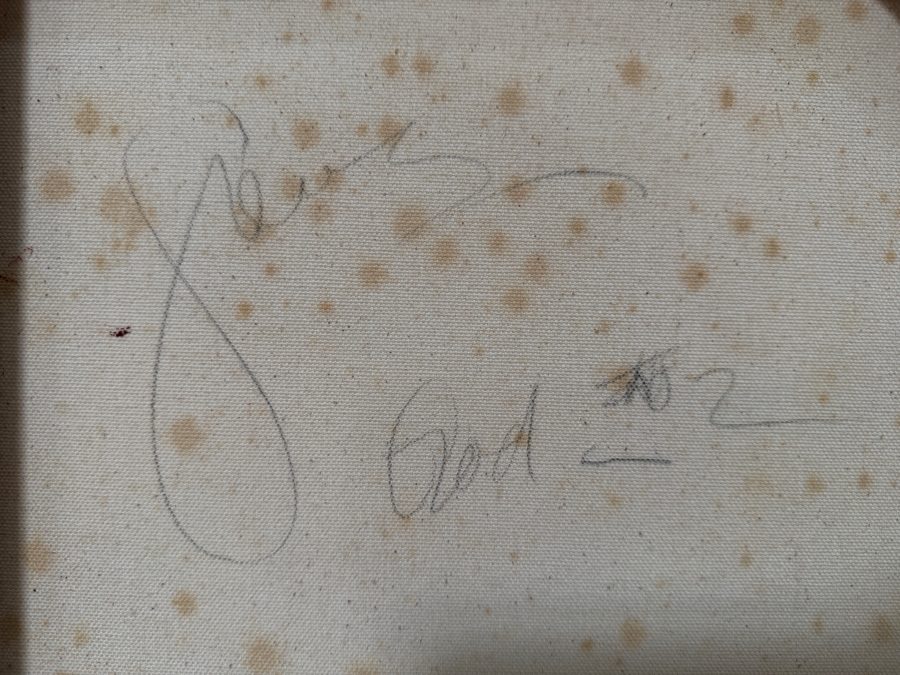 Gerrit Greve (1948-2024, Cardiff by the Sea, CA) Original Acrylic And Sand Painting On Canvas Titled 'God 02'  Signed Verso 48 X 30 Estimate $1,400 - $1,800 [Photo 6]
