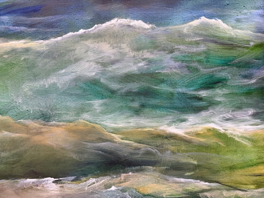 Gerrit Greve (1948-2024, Cardiff by the Sea, CA) Original Acrylic Painting On Canvas 2013 Signed Verso 72 X 48 Estimate $3,500 - $4,300 [Photo 4]