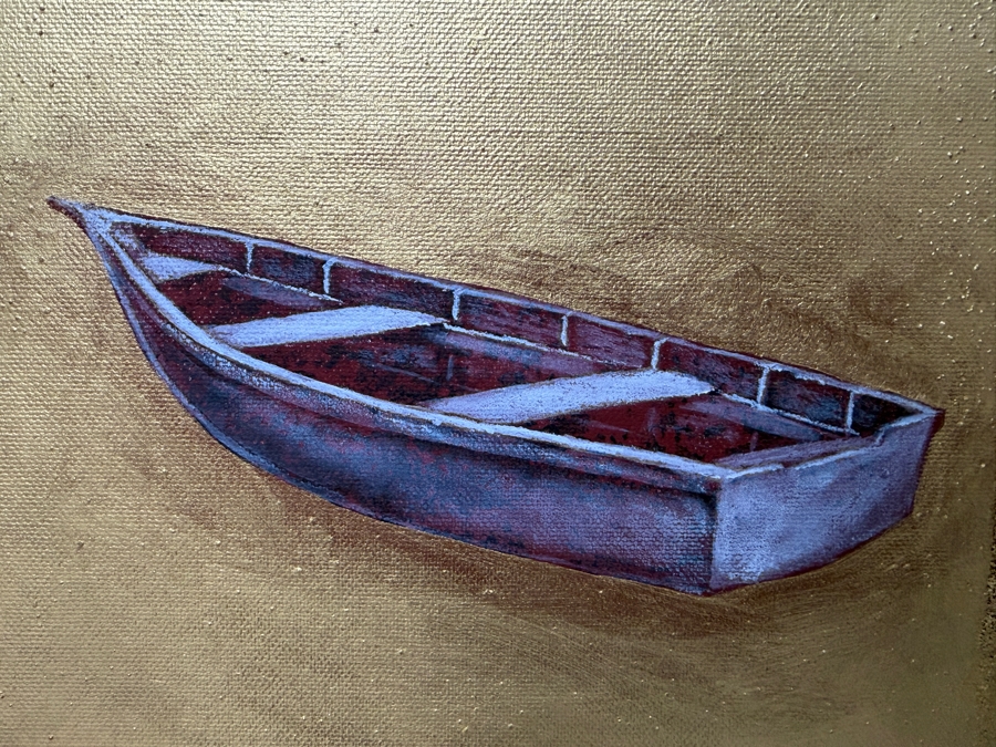 Gerrit Greve (1948-2024, Cardiff by the Sea, CA) Original Acrylic And Sand Painting On Canvas Titled 'Journey Icon' 2001 Signed Verso 48 X 48 Estimate $2,300 - $2,900 [Photo 2]