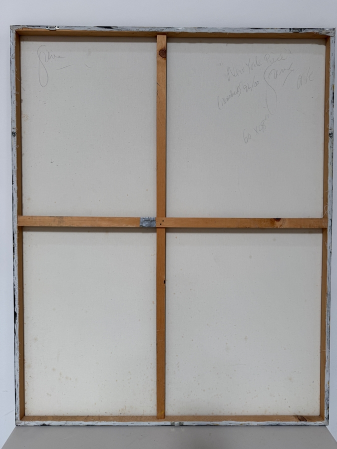 Gerrit Greve (1948-2024, Cardiff by the Sea, CA) Original Acrylic Painting On Canvas Titled 'New York Piece' 1996 Signed Verso 60 X 48 Estimate $2,900 - $3,600 [Photo 6]