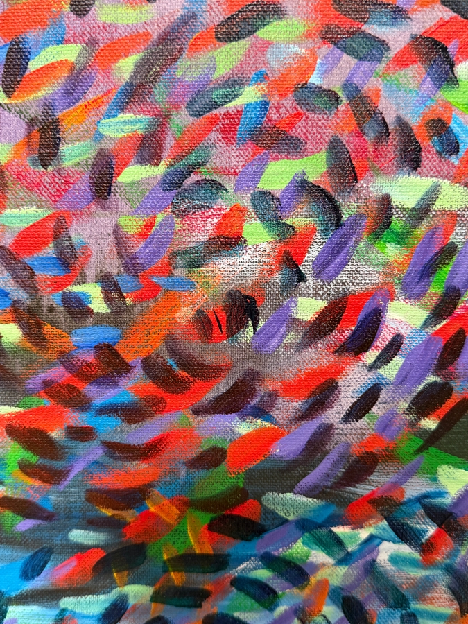 Gerrit Greve (1948-2024, Cardiff by the Sea, CA) Original Acrylic Painting On Canvas Titled 'New York Piece' 1996 Signed Verso 60 X 48 Estimate $2,900 - $3,600 [Photo 3]
