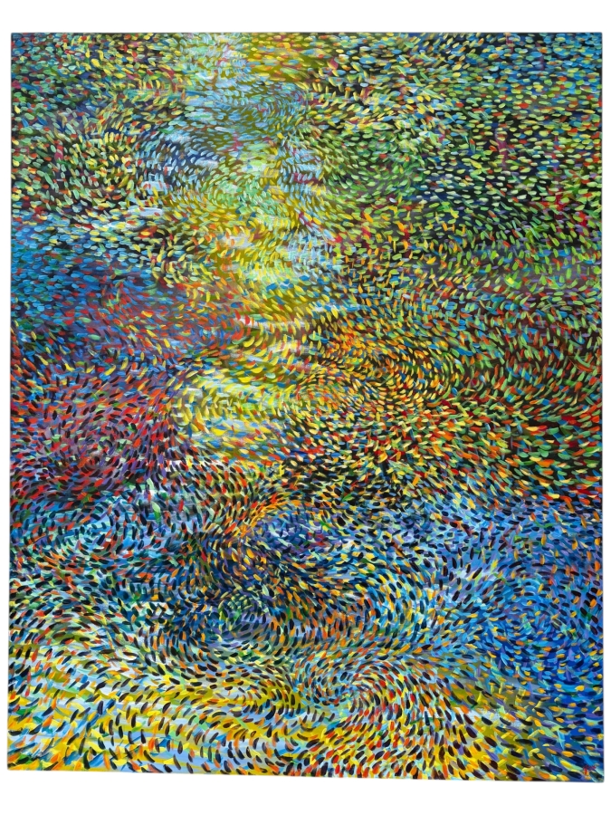 Gerrit Greve (1948-2024, Cardiff by the Sea, CA) Original Acrylic Painting On Canvas Titled 'New York Piece' 1996 Signed Verso 60 X 48 Estimate $2,900 - $3,600