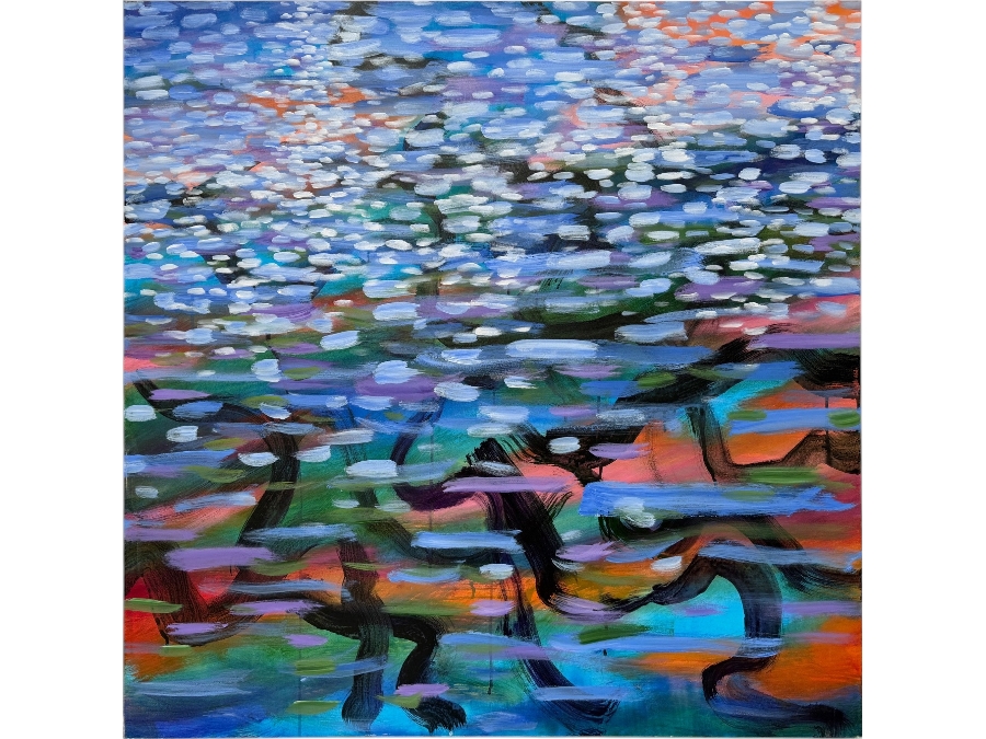 Gerrit Greve (1948-2024, Cardiff by the Sea, CA) Original Acrylic Painting On Canvas 2015 Signed Verso 48 X 48 Estimate $2,300 - $2,900