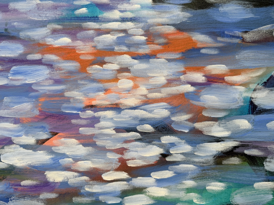 Gerrit Greve (1948-2024, Cardiff by the Sea, CA) Original Acrylic Painting On Canvas 2015 Signed Verso 48 X 48 Estimate $2,300 - $2,900 [Photo 2]