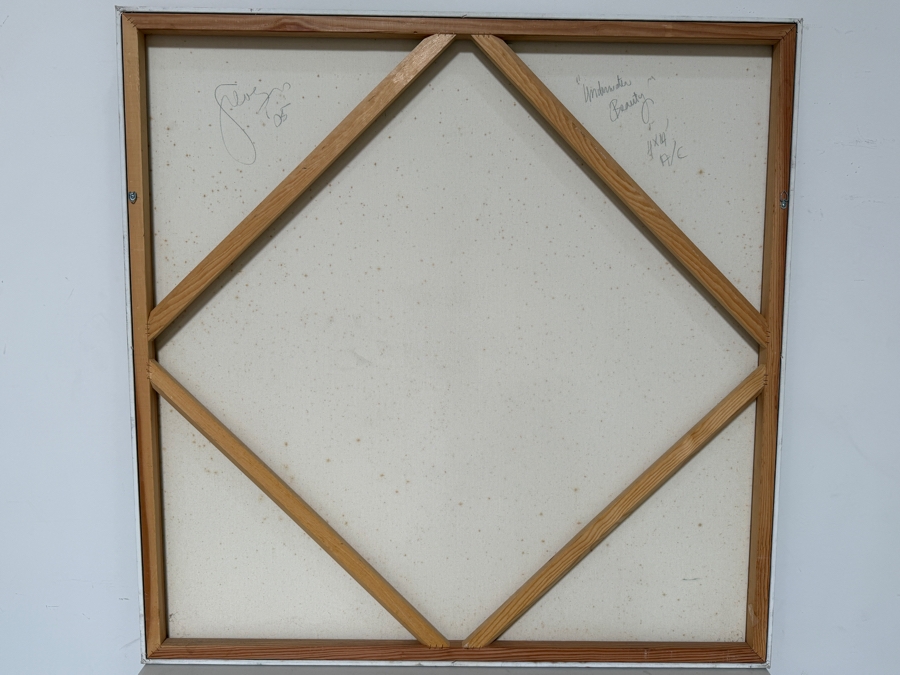 Gerrit Greve (1948-2024, Cardiff by the Sea, CA) Original Acrylic Painting On Canvas Titled 'Underwater Beauty' 2005 Signed Lower Right And Verso 48 X 48 Estimate $2,300 - $2,900 [Photo 6]
