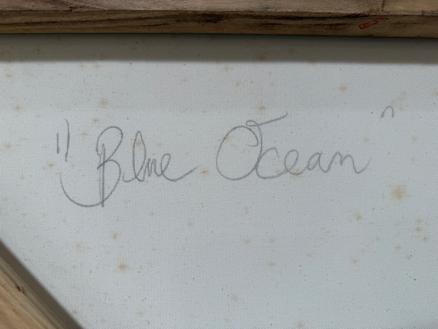 Gerrit Greve (1948-2024, Cardiff by the Sea, CA) Original Acrylic Painting On Canvas Titled 'Blue Ocean' 2005 Signed Lower Left And Verso 48 X 48 Estimate $2,300 - $2,900 [Photo 9]