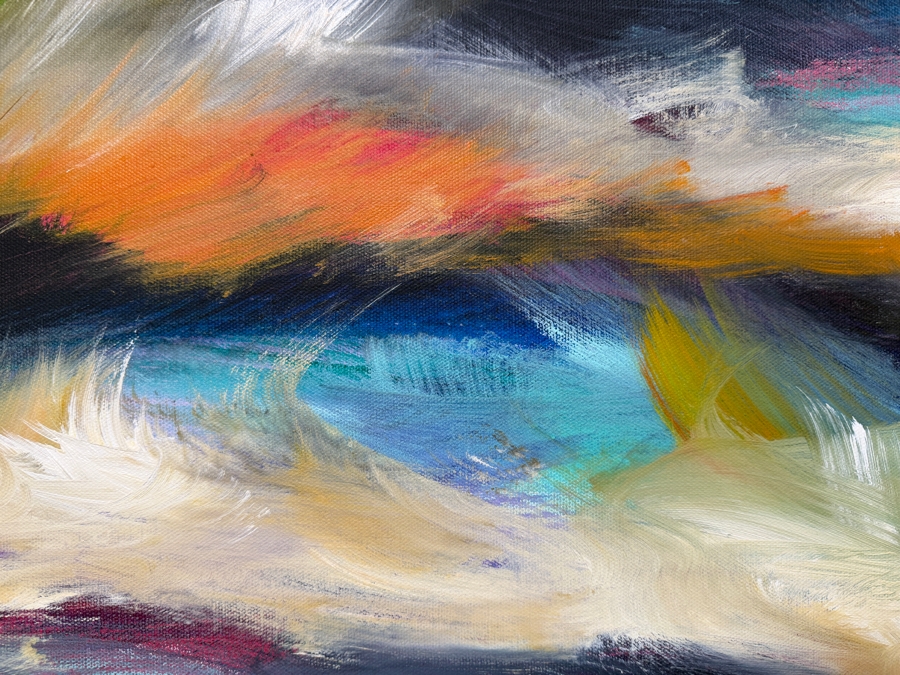 Gerrit Greve (1948-2024, Cardiff by the Sea, CA) Original Acrylic Painting On Canvas Titled 'January Ocean' 2015 Signed Verso 48 X 48 Estimate $2,300 - $2,900 [Photo 4]