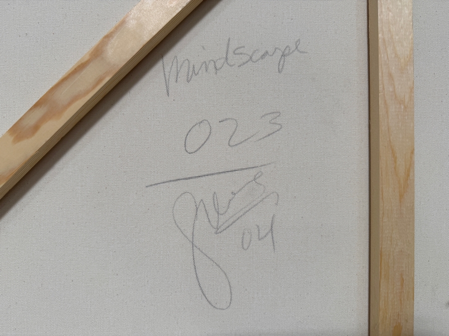 Gerrit Greve (1948-2024, Cardiff by the Sea, CA) Original Acrylic Painting On Canvas Titled 'Mindscape 023' 2004 Signed Verso 48 X 48 Estimate $2,300 - $2,900 [Photo 7]