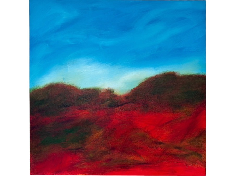 Gerrit Greve (1948-2024, Cardiff by the Sea, CA) Original Acrylic Painting On Canvas Titled 'Mindscape 009' 2004 Signed Verso 48 X 48 Estimate $2,300 - $2,900