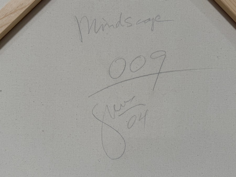 Gerrit Greve (1948-2024, Cardiff by the Sea, CA) Original Acrylic Painting On Canvas Titled 'Mindscape 009' 2004 Signed Verso 48 X 48 Estimate $2,300 - $2,900 [Photo 6]