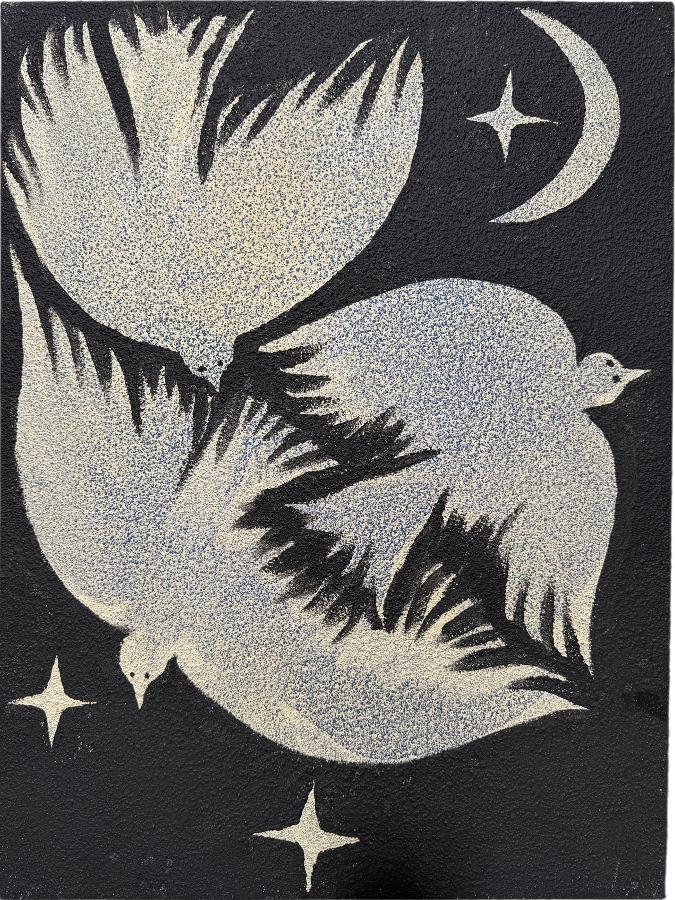 Gerrit Greve (1948-2024, Cardiff by the Sea, CA) Original Acrylic And Sand Painting On Canvas 2014 Signed Verso 18 X 24 Estimate $400 - $500