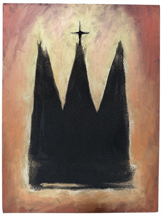 Gerrit Greve (1948-2024, Cardiff by the Sea, CA) Original Acrylic And Sand Painting On Canvas 2013 Signed Lower Right 18 X 24 Estimate $400 - $500