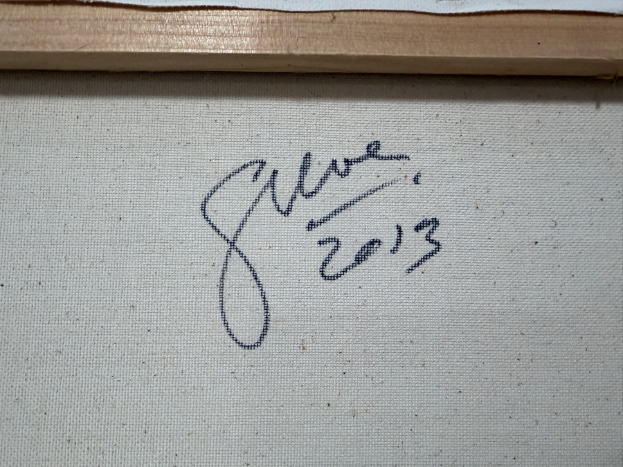 Gerrit Greve (1948-2024, Cardiff by the Sea, CA) Original Acrylic And Sand Painting On Canvas 2013 Signed Verso 16 X 20 Estimate $300 - $400 [Photo 5]